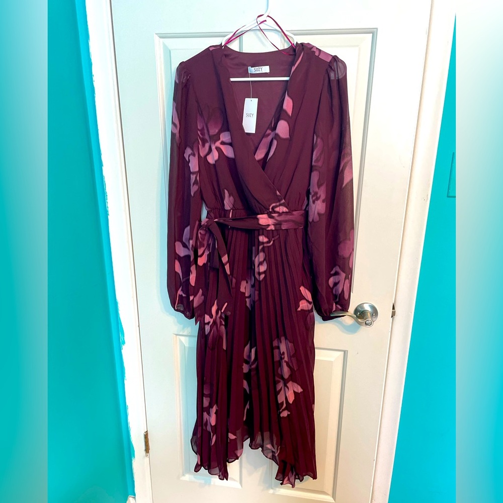 BNWT Purple Floral Midi Dress